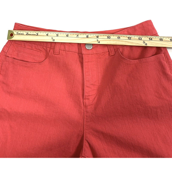 Signature Slimming Womens Jeans Size 6 P‎ Red Skinny Stretch - Picture 6 of 8